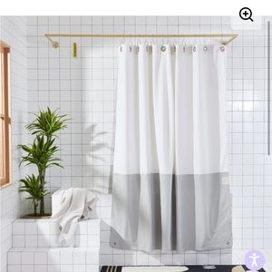 Quiet Town Canvas Shower Curtain 100% cotton with brass grommets